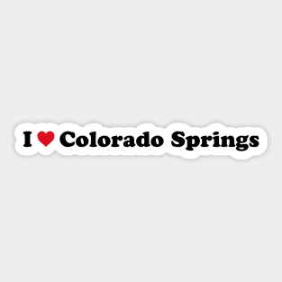 I Love Colorado Springs Sticker